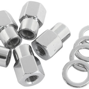 AEROFLOW 0.550 SHANK OPEN NUTS M12x1.25CHROME M12 x 1.25mm WHEEL (5)