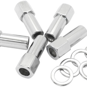 AEROFLOW 1.38 SHANK OPEN NUTS M14x1.50 CHROME M14 x 1.50mm WHEEL (5)