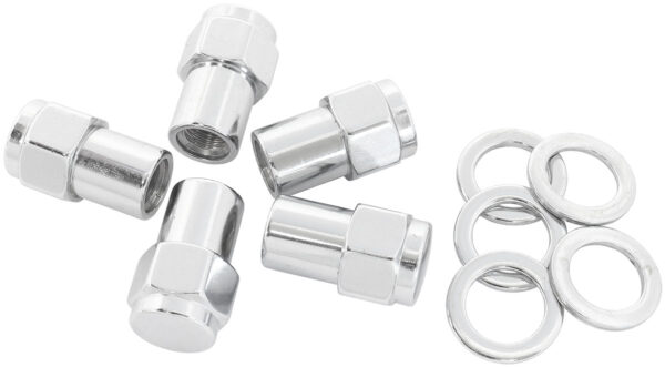 AEROFLOW 0.550 SHANK CLOSED NUTS M12 x 1.50mm CHROME WHEEL (5)