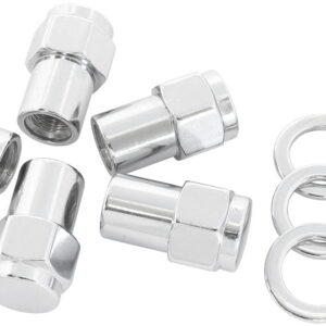 AEROFLOW 0.550 SHANK CLOSED NUTS M14 x 1.50mm CHROME WHEEL (5)