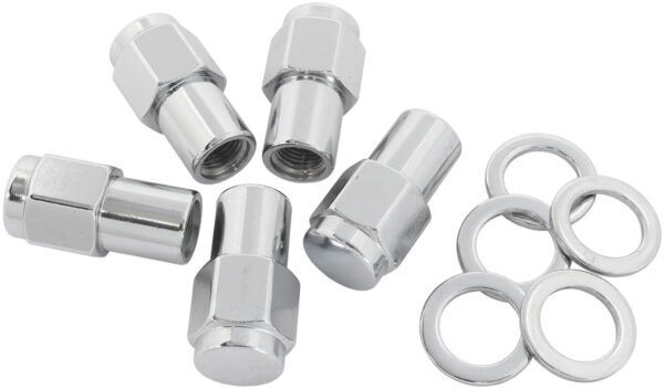 AEROFLOW 0.750 SHANK CLOSED NUTS M14 x 1.50mm CHROME WHEEL (5)