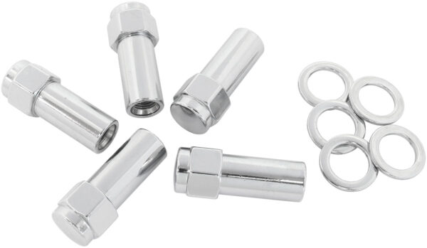 AEROFLOW 1.38 SHANK CLOSED NUTS M14x1.5CHROME M14 x 1.50mm WHEEL (5)