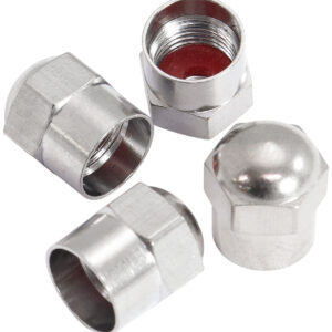 AEROFLOW REPLACEMENT VALVE CAPS FOR ALL VALVE STEM CHROME 4 PACK