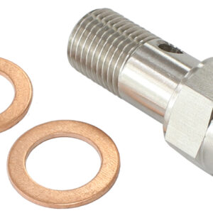 AEROFLOW BANJO BOLT M12 X 1.25MM SS304 25MM LONG WITH 1/8" PORT