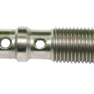AEROFLOW DOUBLE BANJO BOLT 7/16-24 STAINLESS 30MM LONG