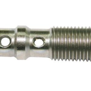AEROFLOW DOUBLE BANJO BOLT 7/16-24 STAINLESS 38.5MM LONG