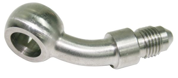 AEROFLOW -4AN 45 DEG MALE 7/16" BANJO STAINLESS STEEL