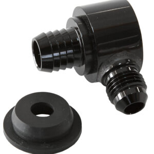 AEROFLOW BLACK BOOSTER VALVE UNIVERSAL 21MM / 13/16" HOLE TO -6AN