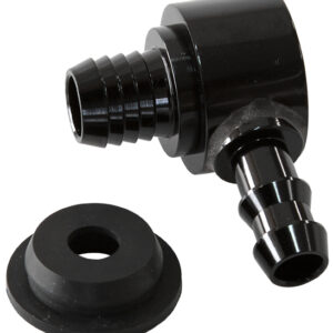 AEROFLOW BLACK BOOSTER VALVE UNIVERSAL 21MM / 13/16" HOLE TO 3/8 Barb