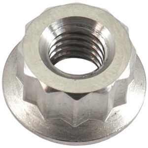 AEROFLOW M6x1.00mm TITANIUM NUT 12 POINT SINGLE M6 x 1.00