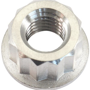 AEROFLOW M8x1.25mm TITANIUM NUT 12 POINT SINGLE M8 x 1.25