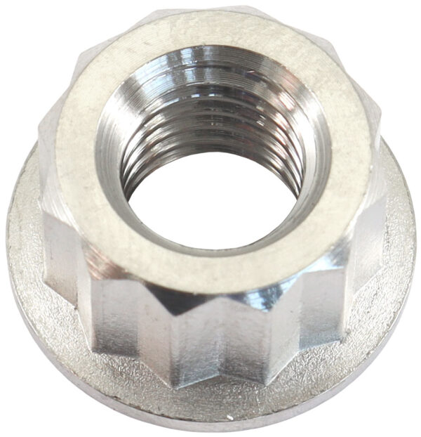 AEROFLOW M8x1.25mm TITANIUM NUT 12 POINT SINGLE M8 x 1.25