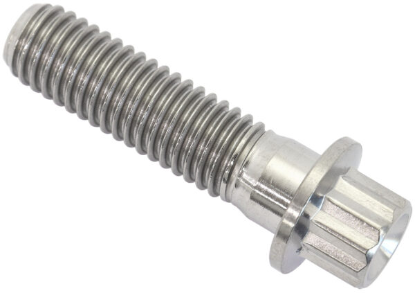 AEROFLOW M8x1.25 TITANIUM BOLT 30mm UHL12 POINT SINGLE M8 x 1.25mm