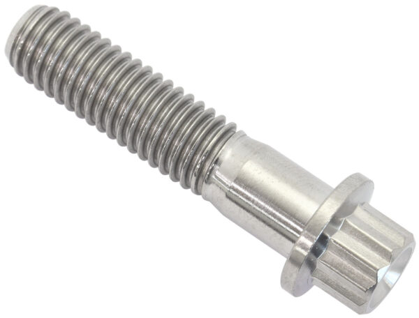 AEROFLOW M8x1.25 TITANIUM BOLT 35mm UHL12 POINT SINGLE M8 x 1.25mm