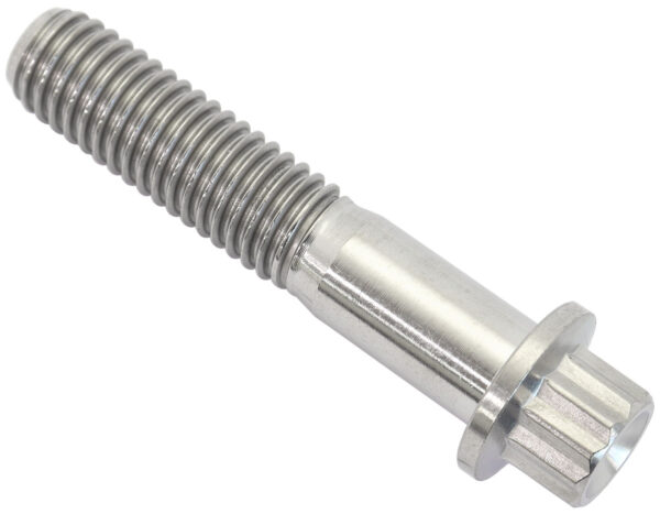 AEROFLOW M8x1.25 TITANIUM BOLT 40mm UHL12 POINT SINGLE M8 x 1.25mm