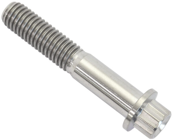 AEROFLOW M8x1.25 TITANIUM BOLT 45mm UHL12 POINT SINGLE M8 x 1.25mm