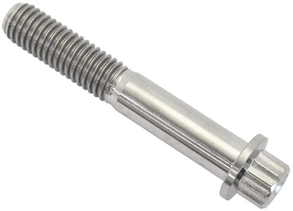 AEROFLOW M8x1.25 TITANIUM BOLT 50mm UHL12 POINT SINGLE M8 x 1.25mm