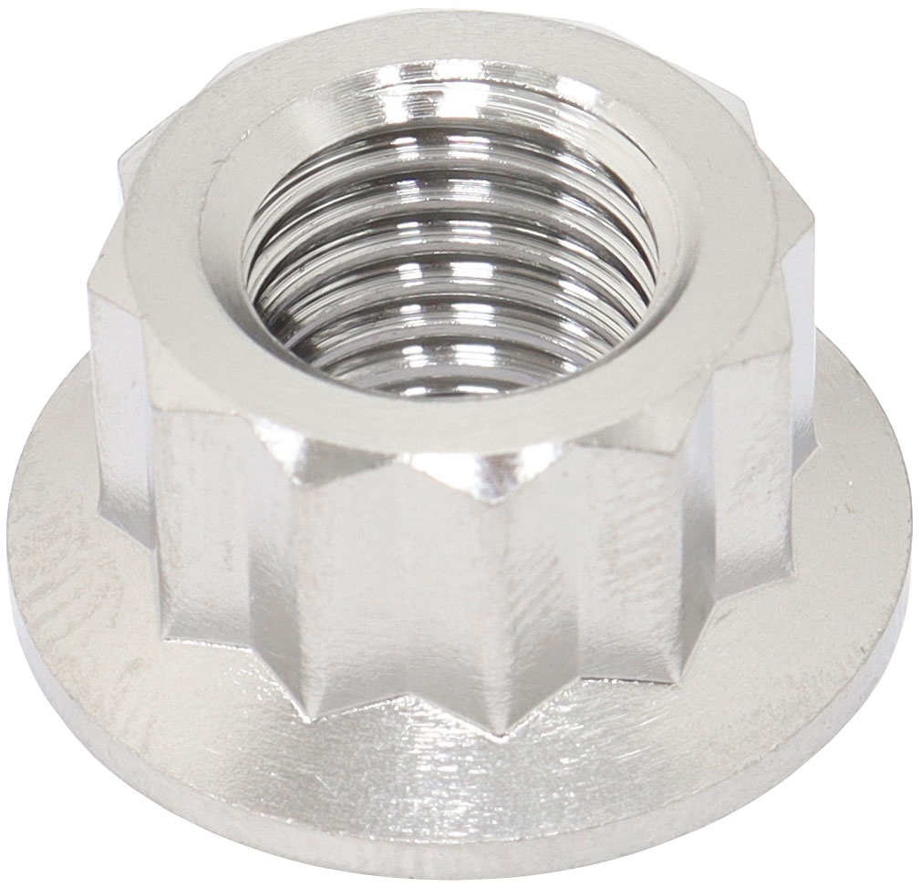 AEROFLOW M10x1.25mm TITANIUM NUT 12 POINT SINGLE M10 x 1.25