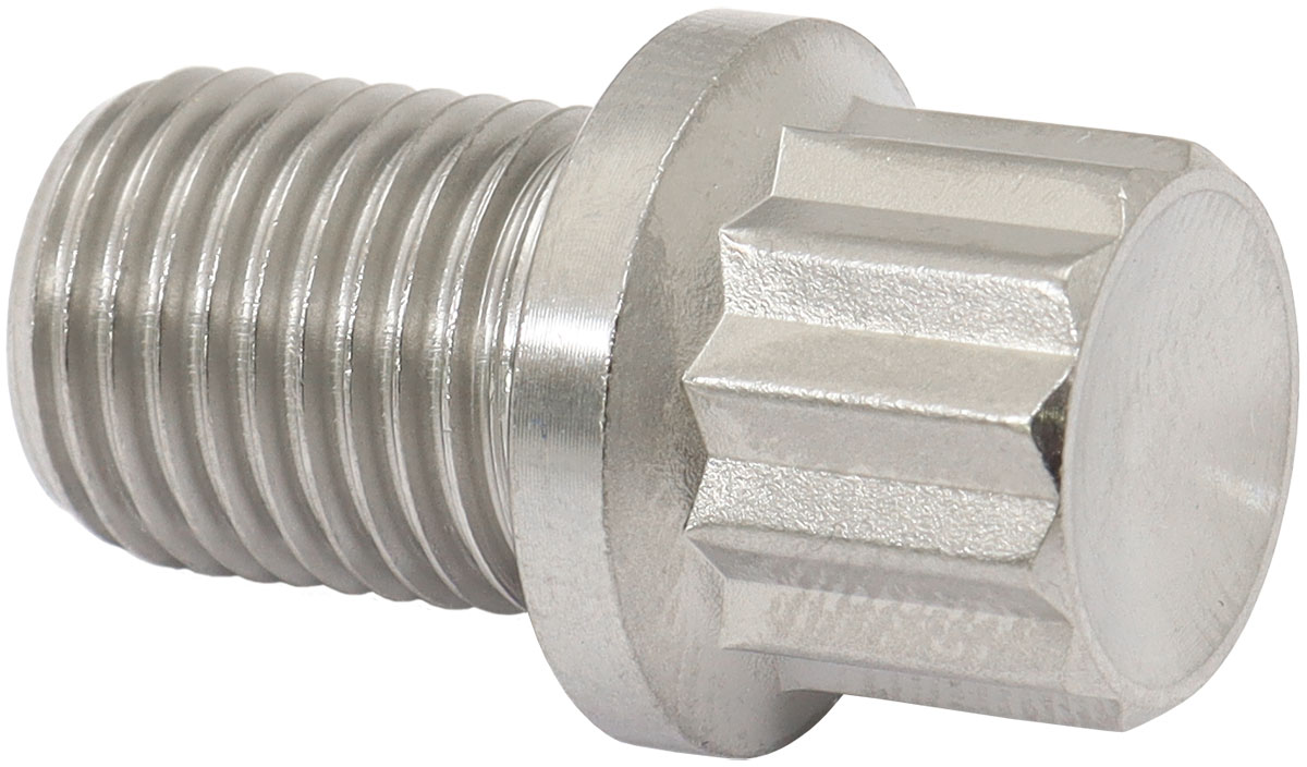 AEROFLOW M12x1.25 TITANIUM BOLT 15mmUHL12 POINT SINGLE M12 x 1.25mm