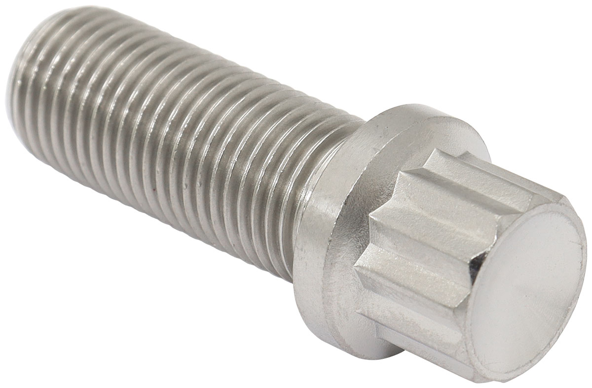AEROFLOW M12x1.25 TITANIUM BOLT 30mmUHL12 POINT SINGLE M12 x 1.25mm