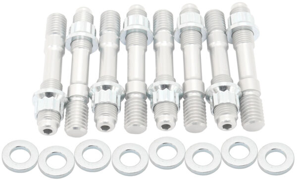 AEROFLOW 2.9" Supercharger / Blower Stud & Nut Kit, Silver