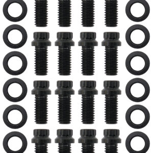 AEROFLOW SMALL BLOCK CHEV HEADER BOLTS 12 POINT BLACK x 12 3/8 .750" UNIVER
