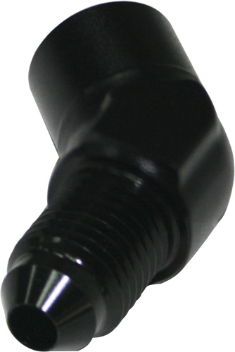 Aeroflow 45 Deg Female 1/8 NPT To -3 Black