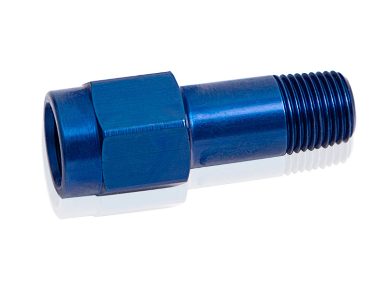 Aeroflow 1/4" NPT Extension Blue Male To Female