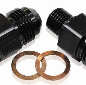 AEROFLOW TH400 TRANS FITTING -6 x 1/4 BLACK 1/4" STRAIGHT NPSM