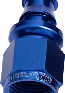Aeroflow Straight Push Lock End -4AN Blue No Clamp Required