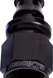 Aeroflow Straight Push Lock End -4AN Black No Clamp Required