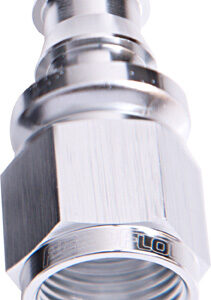 Aeroflow Straight Push Lock End -8AN Silver No Clamp Required