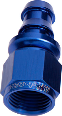 Aeroflow Straight Push Lock End -12AN Blue No Clamp Required