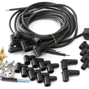 AEROFLOW UNIVERSAL BLACK 90 DEG. SPARK PLUG LEADS POINTS & HEI