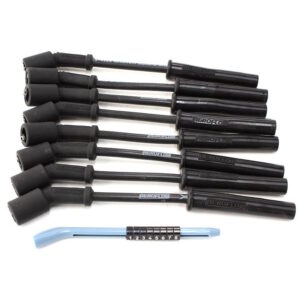 AEROFLOW X PRO 8.5 Millimeter Ignition Lead Spark Plug Wire Set, General Motors L S 1 Engines Black