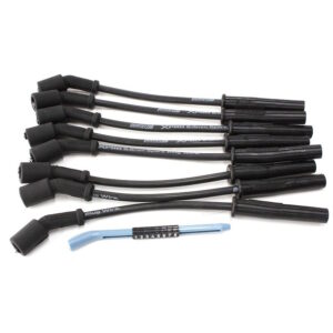 AEROFLOW X PRO 8.5 Millimeter Ignition Lead Spark Plug Wire Set, General Motors L S 2 and L S 3 engines, Black