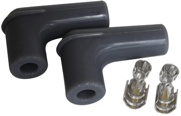 AEROFLOW SPARK PLUG BOOTS & TERMINALS 90 DEG. 2 BOOTS & 2 TERMINALS