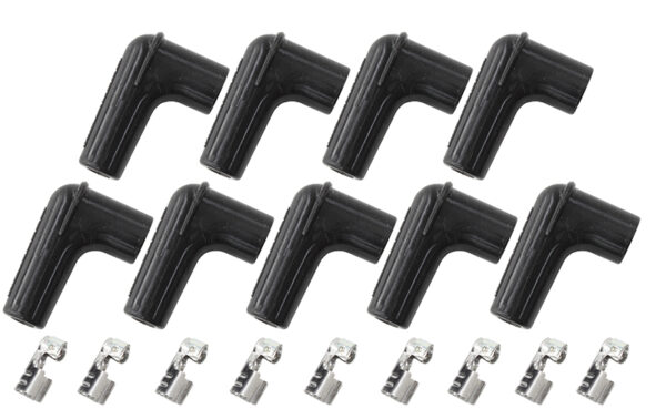 AEROFLOW 9 X SPARK PLUG BOOTS,TERMINALS90 DEG. 9 BOOTS & 9 TERMINALS AF4030-8850