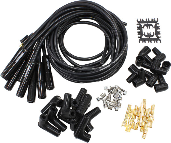 AEROFLOW CERAMIC UNIV STRAIGHT LEAD SETBLACK STR PLUG ENDS STD HEI V8