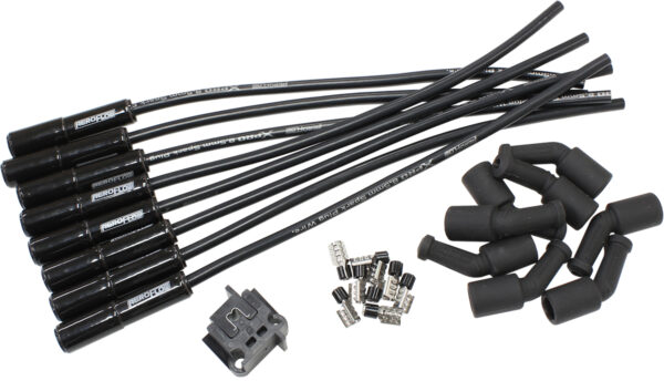 AEROFLOW CERAMIC GM LS UNIVERSAL SPARK PLUG LEAD SET BLACK LS1 LS2