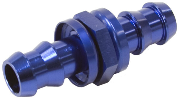AEROFLOW -10 PUSH LOCK BARB JOINER BLUE 5/8" MALE TO MALE BARB