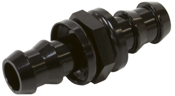 AEROFLOW -10 to -12 PUSHLOCK BARB JOINEBLACK 5/8" TO 3/4" MALE toMALE