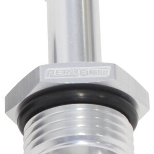 AEROFLOW -6ORB TO 1/4" PUSH ON BARB SILVER