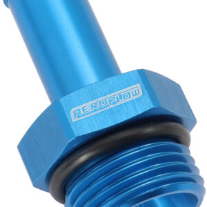 AEROFLOW -10ORB TO 1/2" PUSH ON BARB BLUE STRAIGHT BARB
