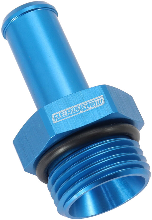 AEROFLOW -10ORB TO 1/2" PUSH ON BARB BLUE STRAIGHT BARB