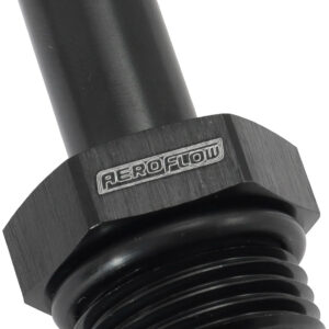 AEROFLOW -10ORB TO 1/2" PUSH ON BARB BLACK STRAIGHT BARB