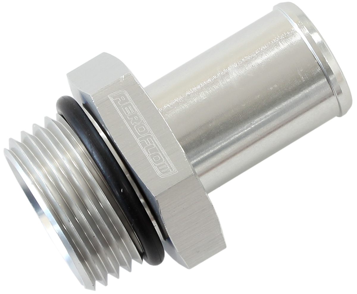 AEROFLOW -12ORB TO 3/4" PUSH ON BARB SILVER