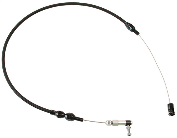 AEROFLOW THROTTLE CABLE STAINLESS STEEL 24" 61cm LONG BLACK S/S AF 42-1100BLK
