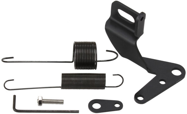 AEROFLOW THROTTLE CABLE BRACKET KIT WITH RETURN SPRING, BLACK AF 42-1104BLK