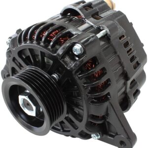 AEROFLOW High Output 150A Alternator, Mitsubishi Lancer Evolution 4-9 1996-2008 4G63, Black